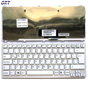 New for SONY VAIO VPC CW VGN-CW <b>Keyboard</b> Backlit Spanish Teclado Frame White SP Layout OEM Factory Price Good Quality Cheap - Product Image 1