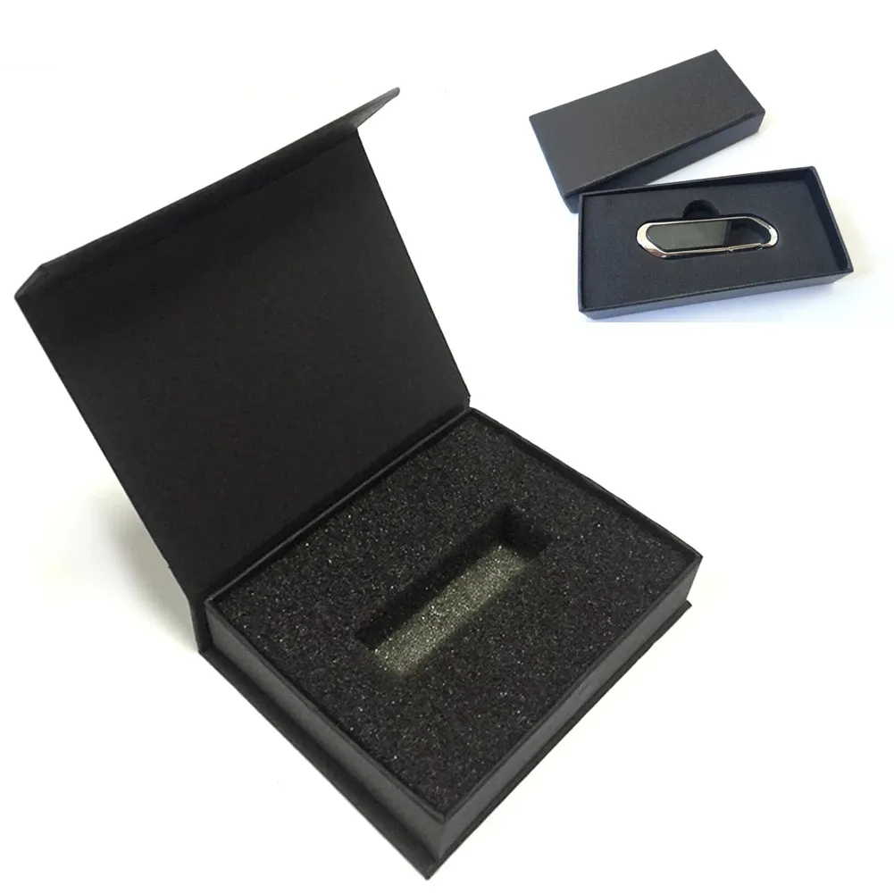 Benutzer definierte Logo Black Box Verpackung für Halskette