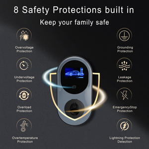 48A 80A แท่นชาร์จไฟ AC แบบที่1สถานีชาร์จ <span class=keywords><strong>EV</strong></span> แบบเร็วพร้อมแอปแสดงผลขนาดใหญ่ ocpp 1.6กล่องติดผนังสำหรับตลาดเรา - Product Image 5