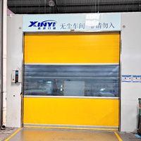 Porte en PVC à grande vitesse avec rideau auto-réparant, ouverture rapide, conception anti-poussière pour les zones industrielles, porte rapide en PVC