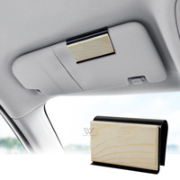 Diffuseur de parfum pour voiture en bois de pin, type clip de pare-soleil, avec logo personnalisé pour usage automobile