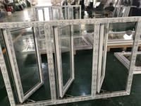 Rideau à persiennes en verre trempé pour les villas, style américain, imperméable, UPVC, PVC, fenêtre battante, design minimaliste