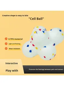 ของเล่นเคี้ยวสำหรับสุนัขแบบเป็นมิตรต่อสิ่งแวดล้อม ปลอดสารพิษ ทนทาน ทำจากวัสดุ ETPU รูปทรงข้าวโพดคั่ว ลอยน้ำได้ ช่วยคลายความเบื่อ ทำความสะอาดฟัน ของเล่นสำหรับสุนัข - Product Image 2