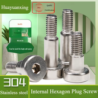 Vis à tête fraisée hexagonale en acier inoxydable 304, à axe lisse, à positionnement limité, métrique, grade 6.8