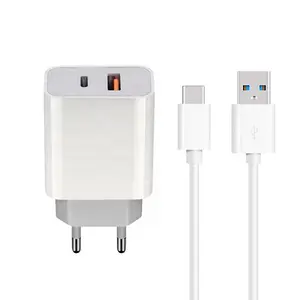 Adaptador N8 USB C PD 20W tipo ladrillo USBC QC 3,0 cable de carga rápida enchufe UE EE. UU. Cargador de pared de 10W para Samsung para iPhone 13 14 15