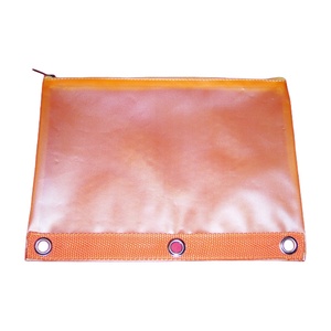 Estuche Transparente de PVC con 3 Anillas para Lápices, Bolsa de Papelería con Cierre y Ojales Metálicos de 24*19cm, para Uso Escolar y de Oficina, para Estudiantes - Product Image 6