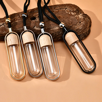 Flacons suspendus pour voiture de 10 ml, 7 ml, 5 ml – Bouteilles vides en verre transparent pour diffuseur d'huiles essentielles et parfums – Pendentifs flacons d'aromathérapie