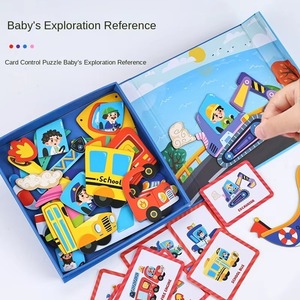 Pegatinas Magnéticas para Disfrazar, Juguete Infantil DIY, Caja de Juguetes con Caras Intercambiables, 0-24 Meses, Educación Temprana, Caja de Papel de Colores, Rompecabezas - Product Image 3