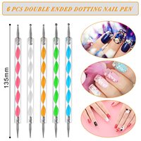 Kit de manucure Nail Secret 28 pièces, brosse plate en nylon, 7 stylos de photothérapie, 6 stylos à points, logo personnalisé écologique pour les ongles
