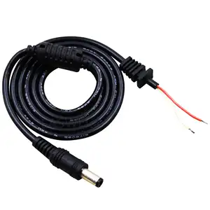 New Custom DC Power Cable 5.5*2.1mm Female DC Plug to Pigtail Power Cord Lead with Small SR Strain Relief