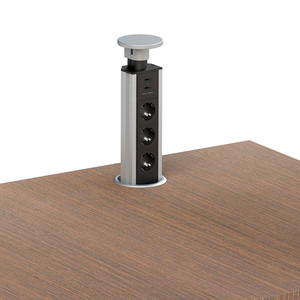 Sacyr 80 <b>aluminum</b> telescopic <b>tower</b> with 3 sockets + 2 USB ports, IP20, 3 Schuko sockets + 2 USB ports. 3500W - Product Image 3