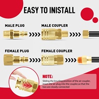 Raccords pneumatiques en laiton standard américain, filetage NPT, connecteur de tuyau d'air hautement interchangeable pour outils pneumatiques automobiles