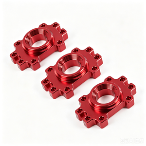 Base de Montaje de Brida de Aluminio 6061 con Mecanizado CNC Personalizado OEM, Anodizado Rojo, Fresado de Precisión, Placa de Conexión Roscada Mecánica - Product Image 6