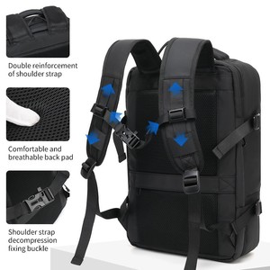 Expandable <b>Backpack</b> <b>Large</b> Capacity 36-55L Waterproof Travel Bag Unisex Laptop <b>Backpack</b> Business Travel Solid Color - Product Image 1