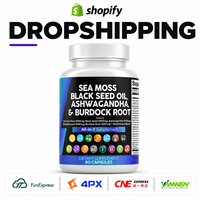 Complément de dropshipping : Capsules de mousse marine, huile de nigelle, ashwagandha et racine de bardane |   Marque privée OEM ODM sans MOQ