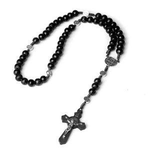 Rosario Católico Mecrt, Cuentas de Madera de Olivo Natural Vintage, Cruz de 10 mm, Rosarios Religiosos Hechos a Mano, Colgante con Crucifijo de Jesús, Venta al por Mayor - Product Image 6