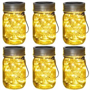 Lumière solaire suspendue Owl 20 LED IP65 étanche pour extérieur, guirlande lumineuse féerique pour couvercle de bocal Mason, pour Noël, patio, jardin, cour - Product Image 1