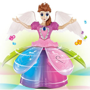 Muñeca de princesa de hadas para niños, Juguete Musical de baile con luz Universal - Product Image 4