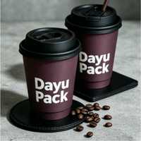 Gobelet en papier kraft noir à double paroi, personnalisable avec logo, écologique, compostable et recyclable, avec couvercle en PP, pour café chaud et vin – Fournisseur direct usine
