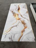 Panneau mural en PVC UV imitation marbre 2440*1220, alternative au marbre, utilisation dans la salle de bain, sans formaldéhyde, respectueux de l'environnement