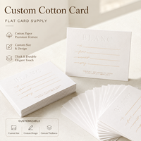 Cartes en papier coton blanc crème personnalisées, gaufrées, estampées à chaud, impression UV, cartes de remerciement pour emballages professionnels