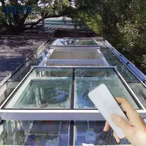 Tragaluz de balcón abierto, aleación de aluminio, se puede Abrir automáticamente, techo solar