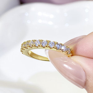Anillo de Moda para Mujer, Chapado en Oro de 18K, Resistente al Deslustre, con Circonitas Cúbicas Incrustadas - Product Image 5