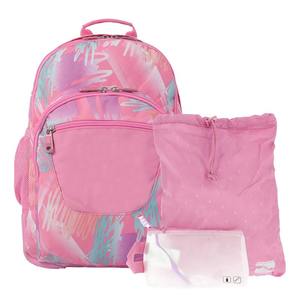 Sac à dos multifonctionnel rose, ensemble de 3 sacs à dos, sac d'école <span class=keywords><strong>pour</strong></span> étudiants, sac de voyage, sacs d'école <span class=keywords><strong>pour</strong></span> jeunes, avec sac à chaussures à cordon, trousse de toilette - Product Image 1