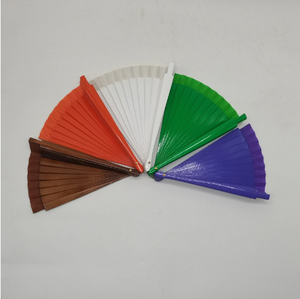 Abanico Plegable de Madera Personalizado con Impresión de España, Color Azul Sólido, para Regalo - Product Image 6