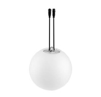 Lampe suspendue moderne simple blanche DMX Led bulle boule en plastique lustre opale abat-jour globe pour événement fête Disco