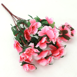 Azalées artificielles 40 cm, fleurs en soie plastique, haute simulation, décorations de mariage, accessoires de photographie en extérieur, décoration intérieure - Product Image 3