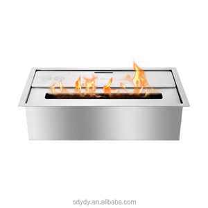 12/24/36/48インチモダンインテリジェントステンレス鋼電気暖炉シルバーブラック自動バイオエタノールインサート (WiFi付き)-金属 - Product Image 4