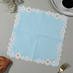 Série de serviettes imprimées Daisy - Fêtes, Anniversaires, Hôtels et Restaurants haut de gamme, Serviettes en papier jetables transfrontalières - Product Image 3