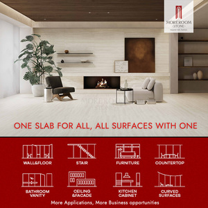 Baldosa de Gran Formato de Porcelana y Travertino Sinterizado de 1200x1200mm a 1600x3200mm para Revestimiento de Paredes Interiores y Fachadas Exteriores - Product Image 3