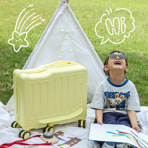 <span class=keywords><strong>Valise</strong></span> à roulettes rigide pour enfants, mignonne et tendance, avec serrure à combinaison, durable et légère, pour garçons et filles, bagage cabine de voyage - Product Image 4
