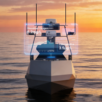 Plateforme de relevé bathymétrique avancée, bateau autonome multisensoriel sans pilote, navire de relevé marin