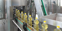 Machine de remplissage d'huile comestible certifiée CE, ligne de production automatique de mise en bouteille d'huile de cuisson de haute précision, SUS304 SUS316