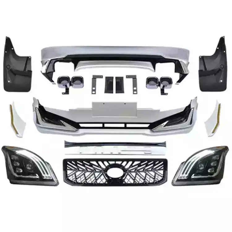 car accessories conversion fj120 body kit for land cruiser prado lc120 2003-2009 front rear bumper grille led headlight kit