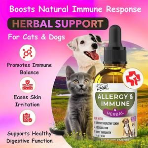 Allergie-Entlastungs tropfen für Hunde Katzen Natürliche Anti-Juckreiz-Ergänzung Beruhigt saisonale Allergien Hautre izung Schnelle Absorption - Product Image 2