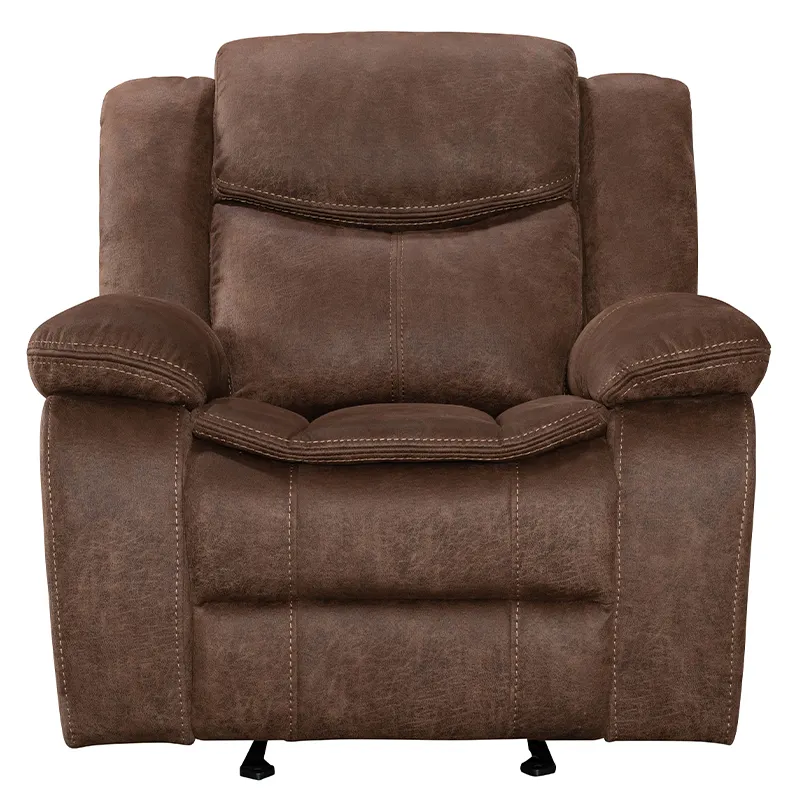 Fauteuil inclinable manuel moderne en tissu microfibre avec bascule et pivotant pour meubles de salon