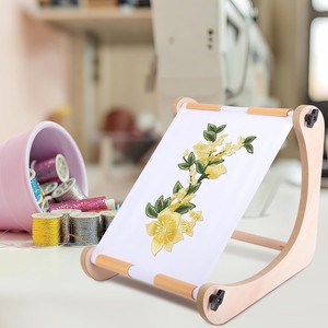 Wooden Embroidery <b>Stand</b> Adjustable Desktop Cross Stitch Frame Solid Wood Craft Display Rack For Sewing And Needlework - Product Image 1