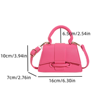 Sac à bandoulière mini en cuir PU pour femme, nouveau design carré tendance avec doublure en polyester, imperméable, sangle unique