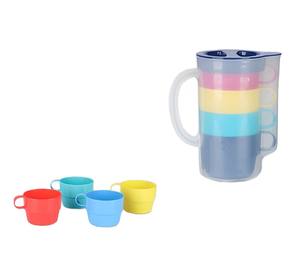 प्लास्टिक केतली 850 मिली प्लास्टिक की बोतल एक बर्तन चार कप ठंडा पानी चाय कोक कॉफी घरेलू केटल बच्चों कप - Product Image 2