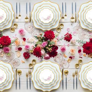 Vajilla de porcelana ovalada de forma Irregular para hotel <span class=keywords><strong>bonna</strong></span>, juego de platos de cena de cerámica de alta calidad, platos de lujo - Product Image 5