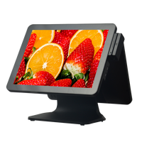 Système POS tout-en-un à écran tactile 15 pouces tactile capacitif WIN DOWS Terminal POS tout-en-un