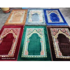 Erkekler kadınlar için müslüman seccadesi İslami çok kalın namaz kilim toptan lüks ürünler Sajadah Polyester Modern dikdörtgen yatak odası Mat