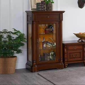 Meuble TV américain de luxe en bois massif Ensemble de meuble de <span class=keywords><strong>bar</strong></span> pour hôtel, maison, villas, buffet Unité de rangement multimédia pour salon et salle à manger - Product Image 4