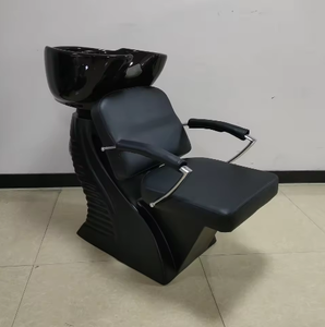 Fauteuil de lavage de cheveux avec bac à shampooing et chaise, mobilier de salon de coiffure, fauteuil de shampooing doré - Product Image 3