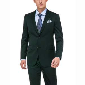 Giacca da <span class=keywords><strong>Uomo</strong></span> di Qualità Superiore <span class=keywords><strong>Verde</strong></span> Scuro con Risvolto a Notch Monopetto in Tessuto TR <span class=keywords><strong>Blazer</strong></span> da <span class=keywords><strong>Uomo</strong></span> - Product Image 3