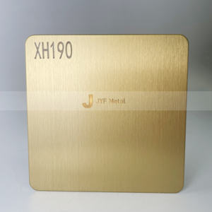 Placa de Acero Inoxidable 304 Estándar JIS M35 NO.4, Acabado Cepillado Dorado, Servicios de Doblado, Corte y Soldadura para Pared/Techo - Product Image 1